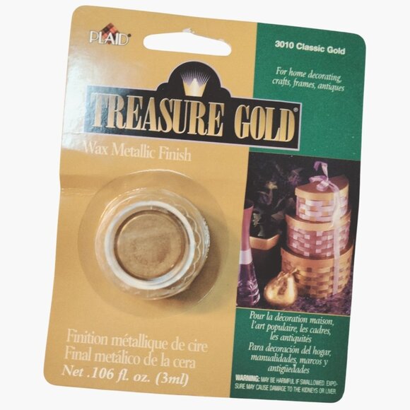 Treasure Gold Wax Metallic Finish 3010 Classic Gold Decorating Crafts Frames - Picture 1 of 8